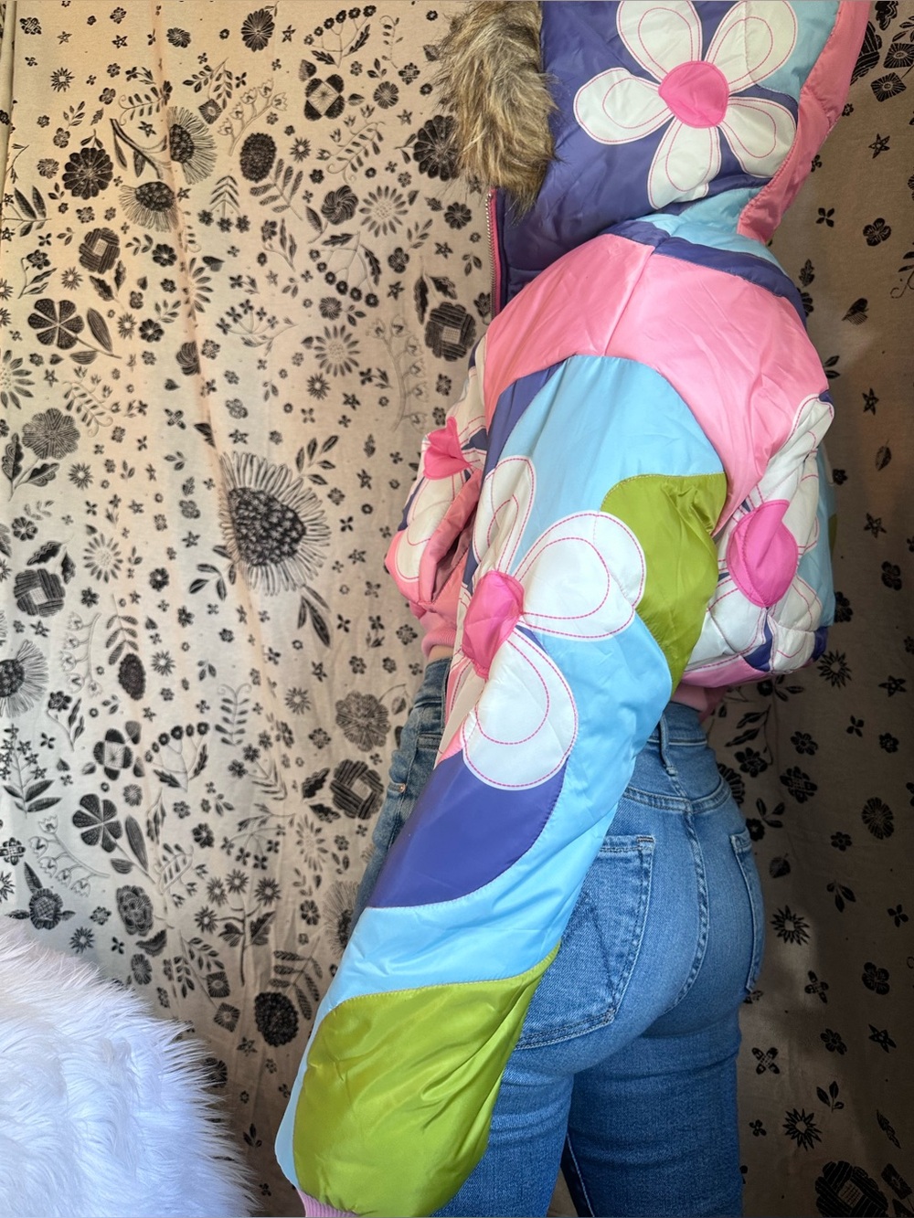 Dolls Kill • x Delia’s Show & Tell Colorful Floral Quilted Puffer Jacket - Picture 2 of 16